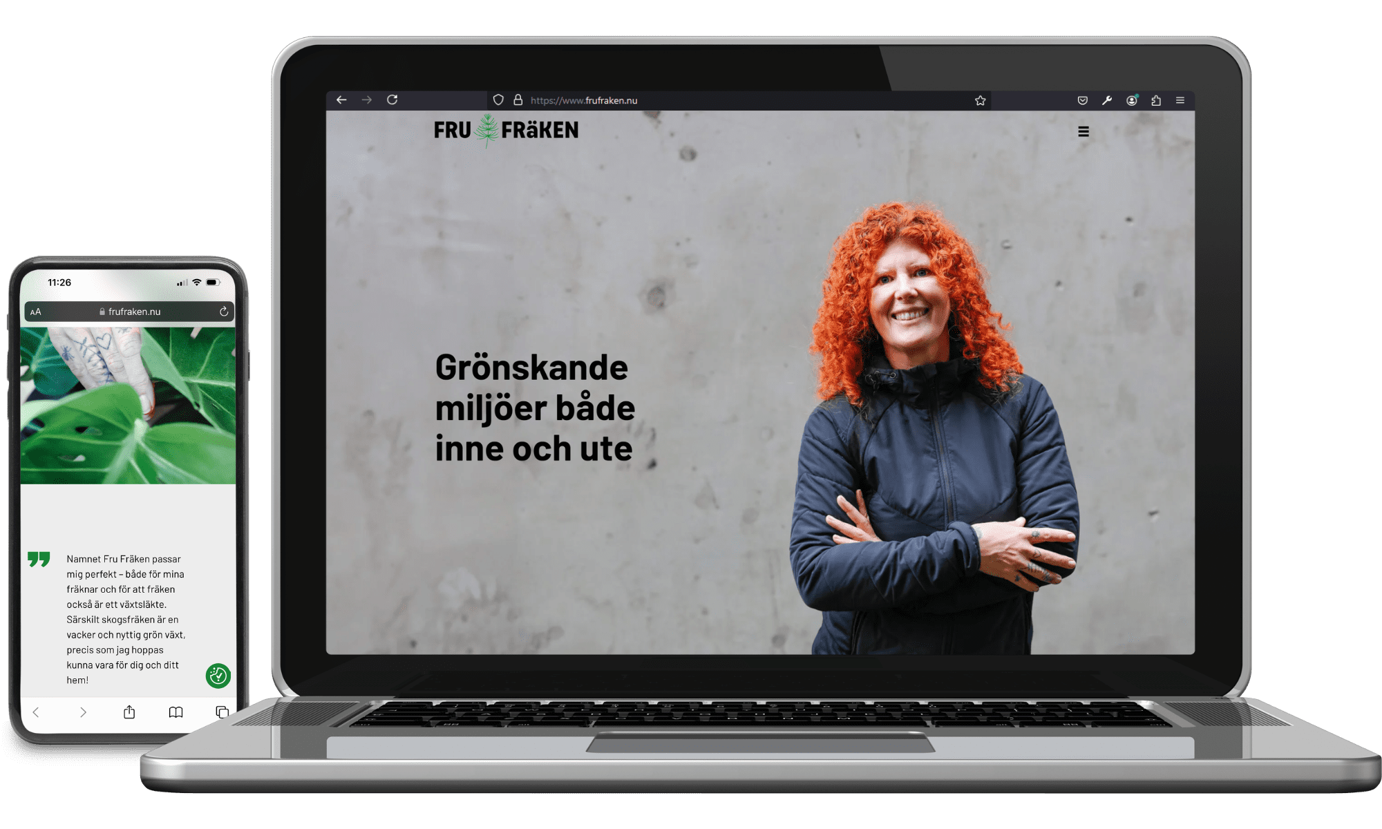 Digitalt visitkort Fru Fräken