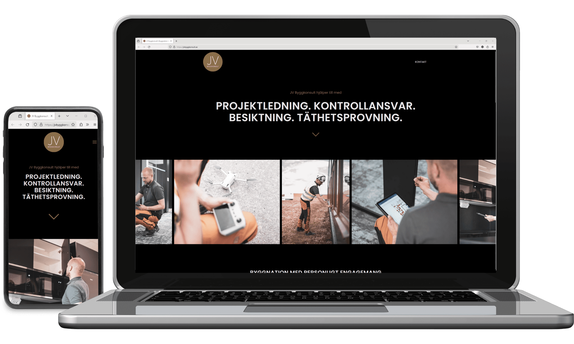 Digitalt visitkort JV Byggkonsult