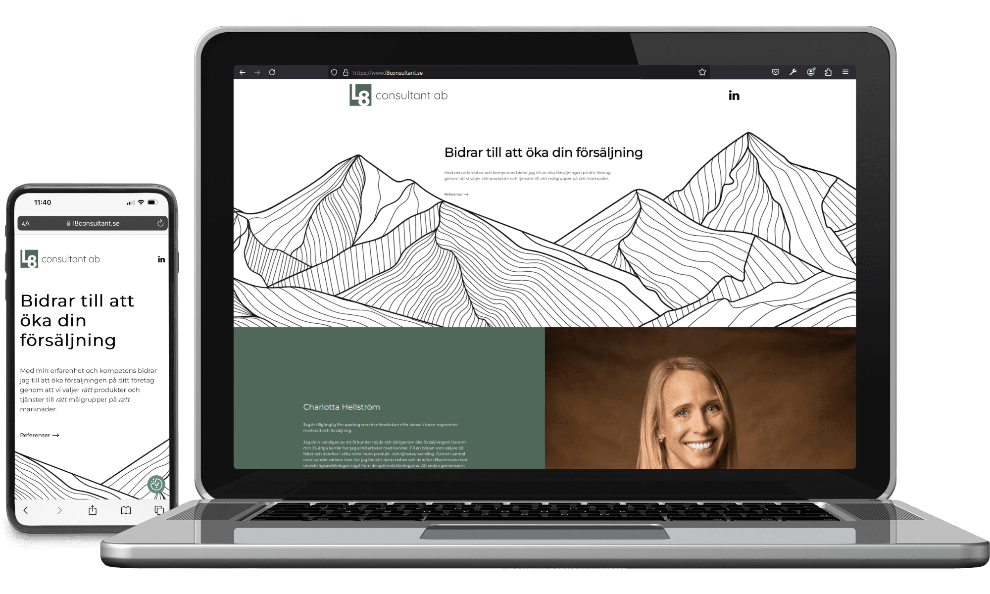 Digitalt visitkort L8 Consultant