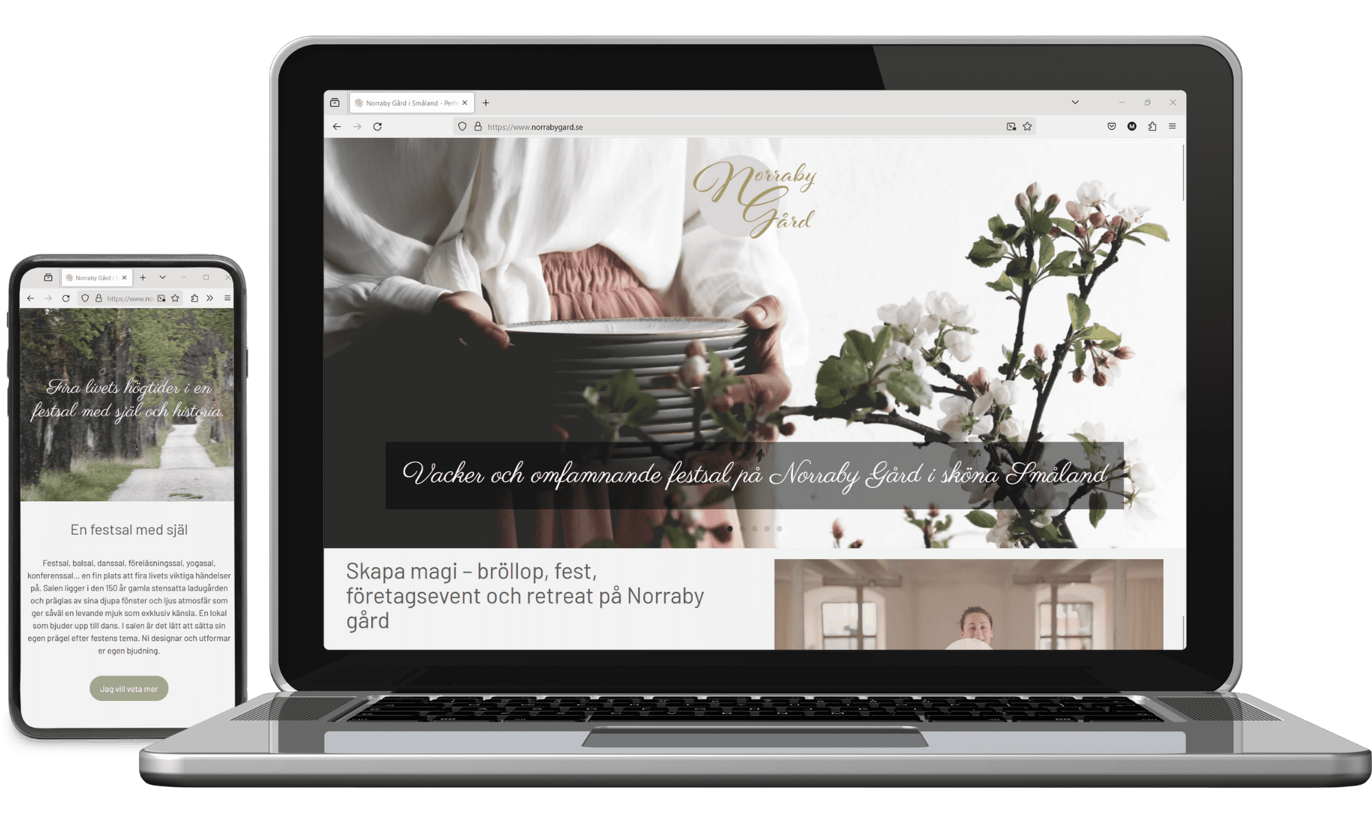 Digitalt visitkort Norraby gård