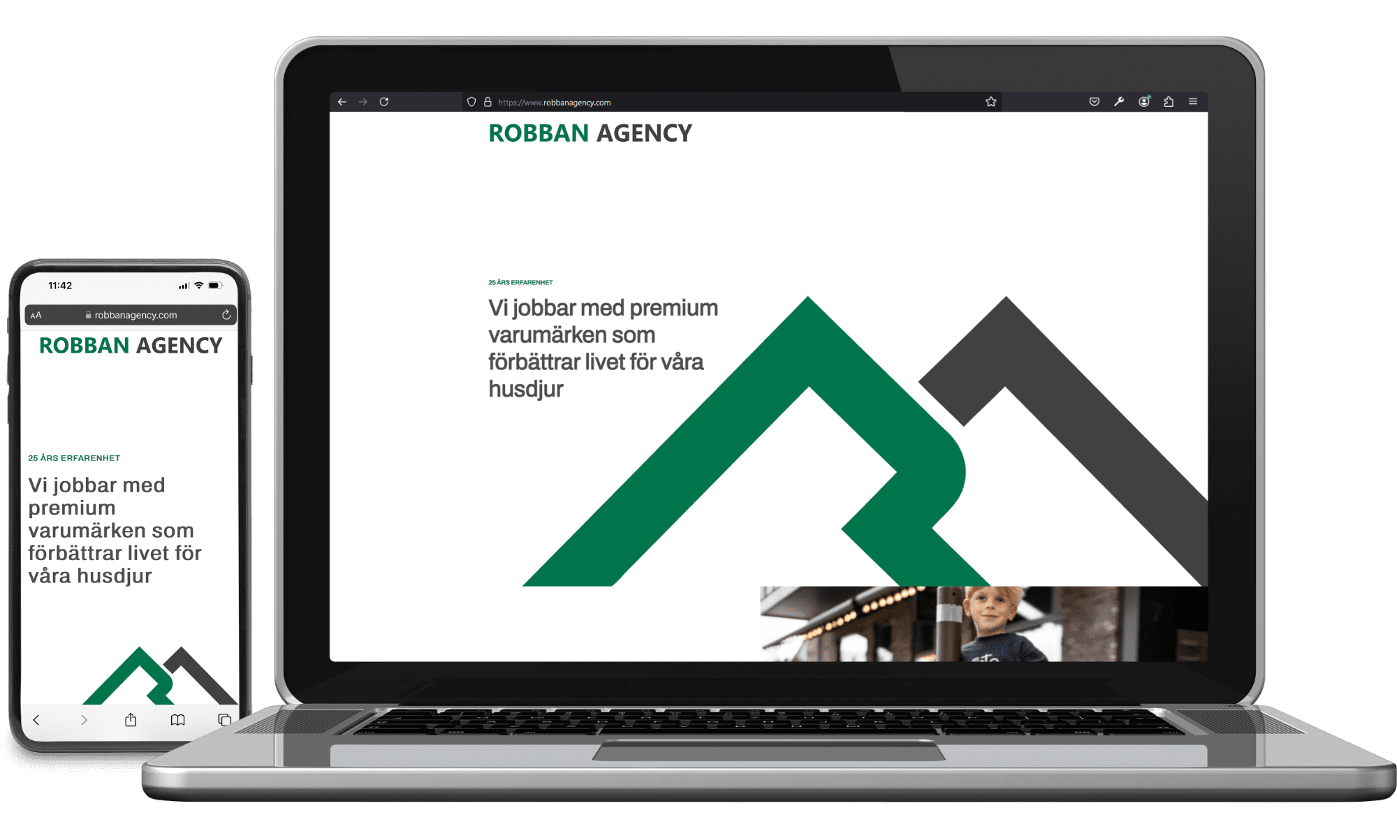 Digitalt visitkort Robban Agency