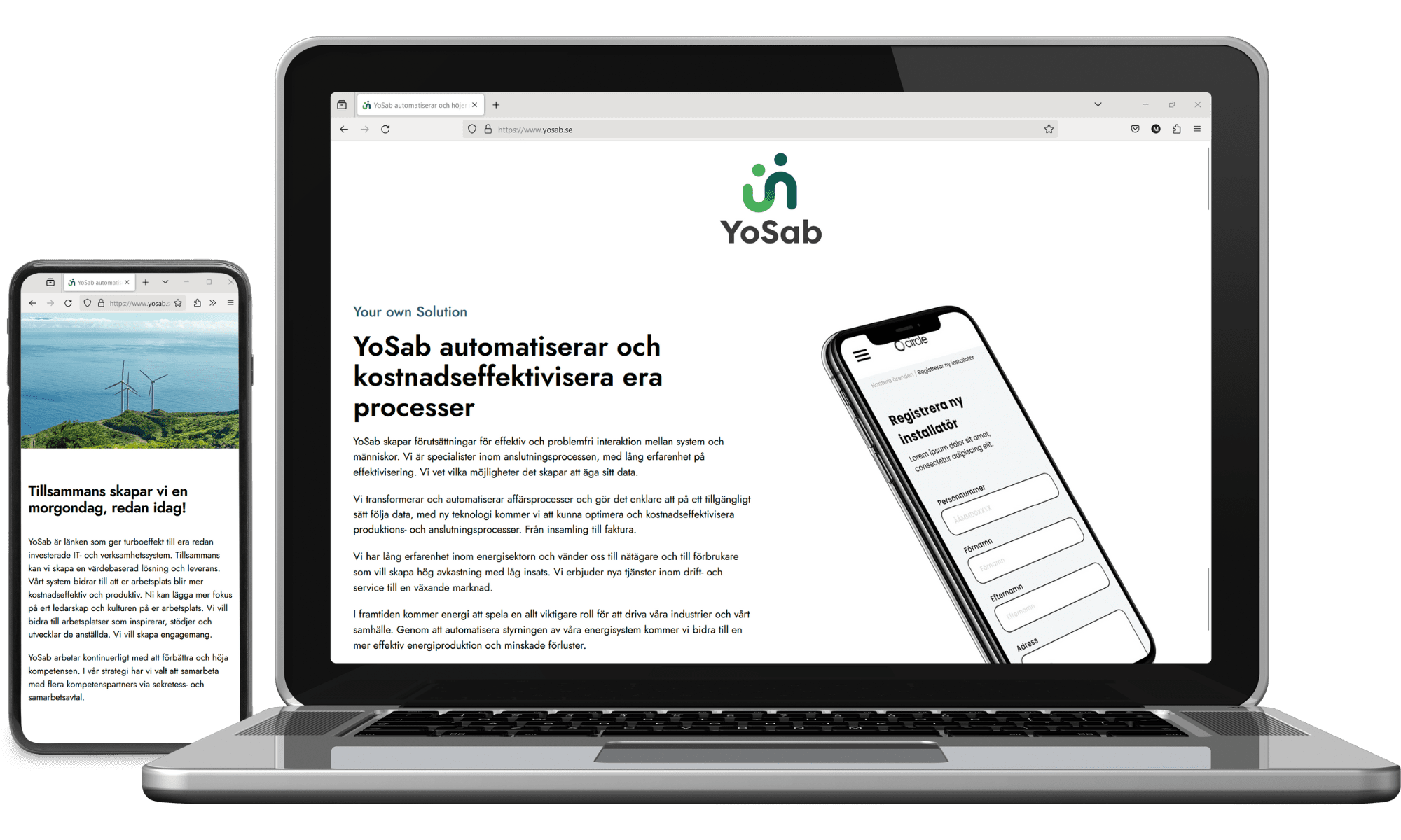 Digitalt visitkort Yosab