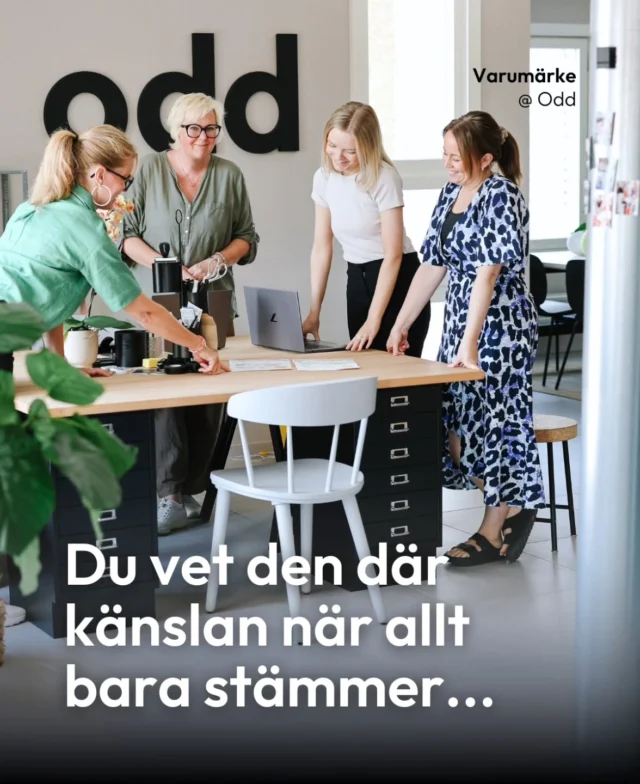 Du vet den där känslan när allt bara stämmer.⁠..
⁠
Du kliver in på ett kontor eller besöker en webbplats. Scrollar igenom Instagram. Läser ett nyhetsbrev. Och utan att du tänker på det infinner sig en skön känsla.⁠
⁠
Det känns tryggt. Relevant. Genomtänkt.⁠
Helheten gör jobbet. Inte bara logotypen eller texten. Allt talar samma språk, budskap, tonfall och färger. Det bara känns bra.⁠
⁠
Och sen tvärtom. När varje kanal känns som ett eget universum. När presentationen, webbplatsen och Instagram ger helt olika intryck. Då försvinner något. Ofta utan att vi ens kan sätta fingret på varför. Förtroendet blir inte lika starkt.⁠
⁠
Kommer du på ett företag eller varumärke där du känt den där härliga känslan när du kommit i kontakt med deras kanaler?⁠
⁠
I vår onlineworkshop i höst arbetar vi just med detta. I en av övningarna får du kartlägga hur ert varumärke ser ut idag och se om helheten ger den känsla ni vill förmedla.⁠
⁠
👉🏻 Anmäl dig på odd.se/workshop om du vill se över ert nuläge och höra oss berätta om "Vägen till ett starkt, enhetligt och förtroendeingivande varumärke".